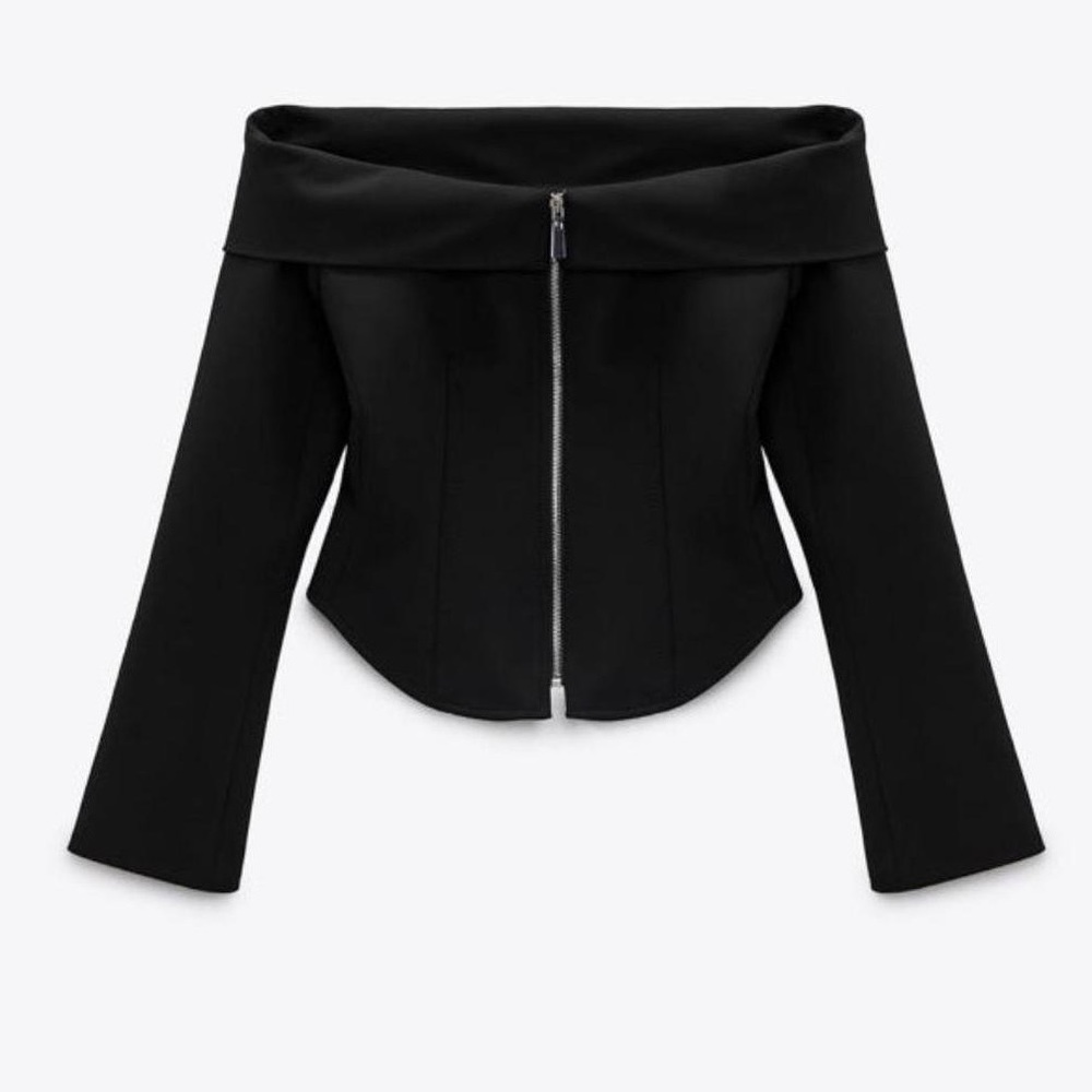 Zara Off Shoulder Corset Top with Zipper